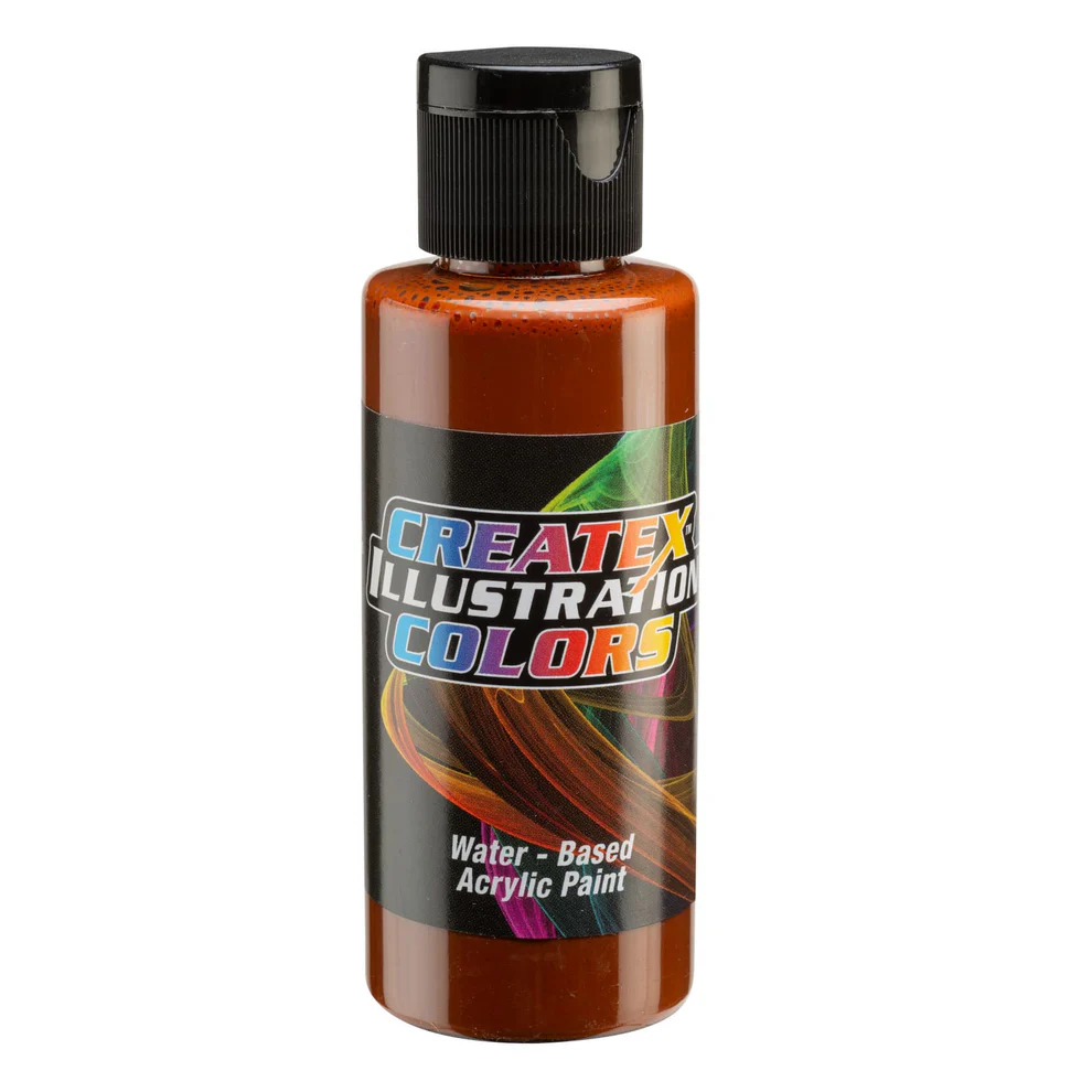 Ilustrační Hnědo-oranžová II airbrush barva CreateX 60 ml – 5064 Transparent Burnt Sienna