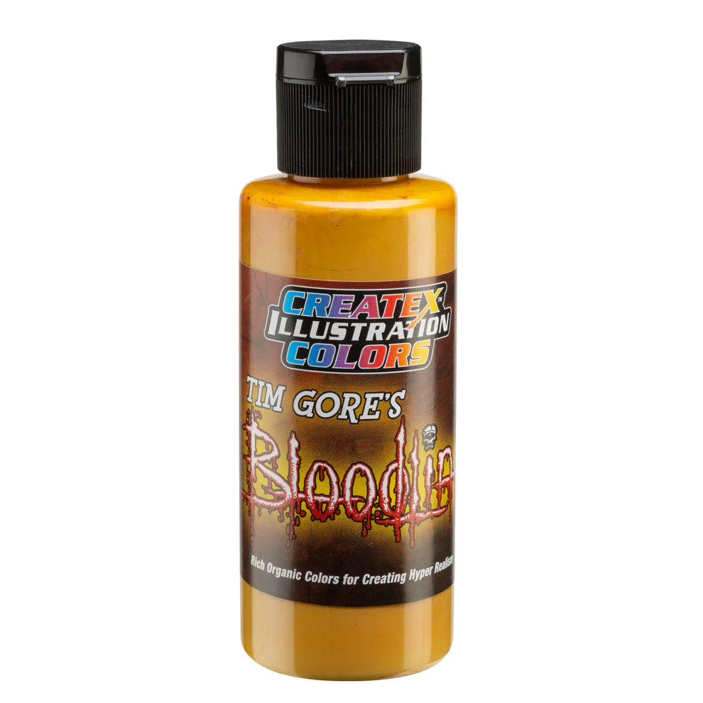 Ilustrační Olivově zlatá světlá airbrush barva CreateX 60 ml – 5016 Lifeline Light Olive Gold
