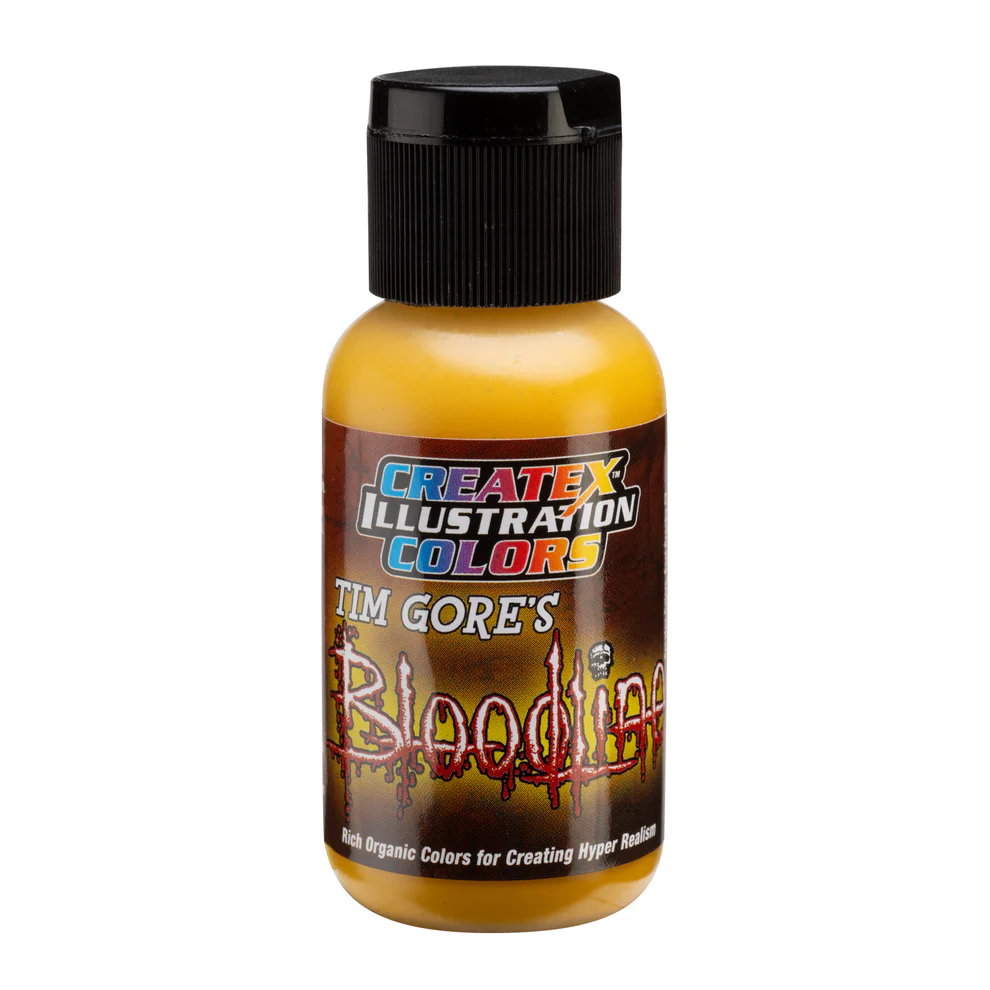 Ilustrační Okrová airbrush barva CreateX 30 ml – Illustration Injury Ochre 5037 Bloodline