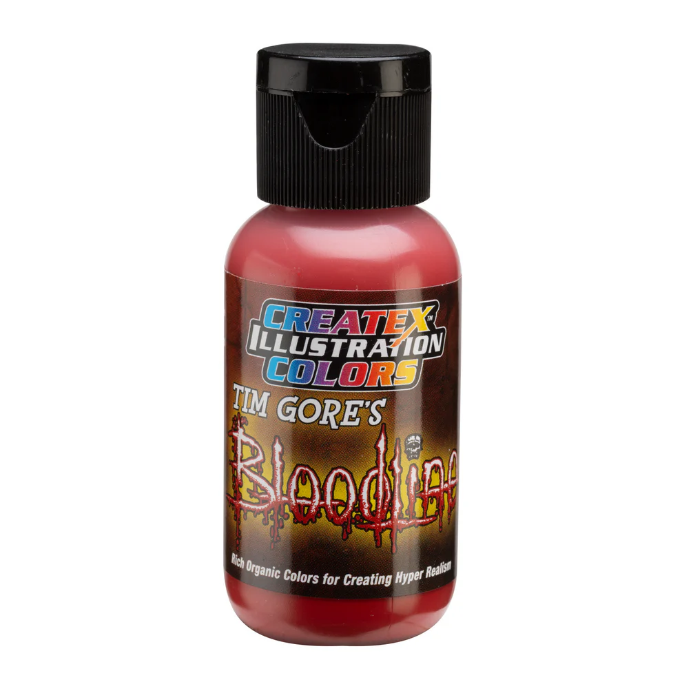 Ilustrační Červená airbrush barva CreateX 30 ml – Illustration Bloodline Red 5039