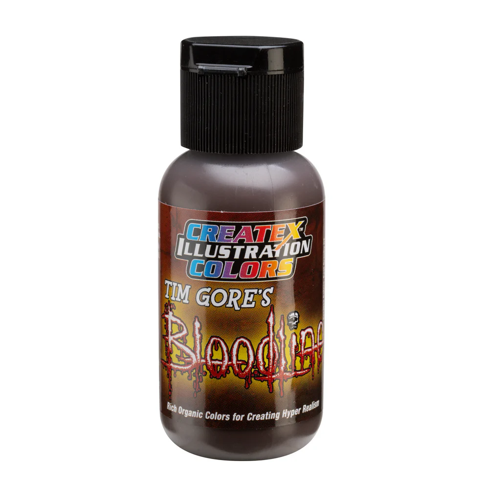 Ilustrační Hnědá airbrush barva CreateX 5046 30 ml – Illustration Blunt Trauma Umber Bloodline