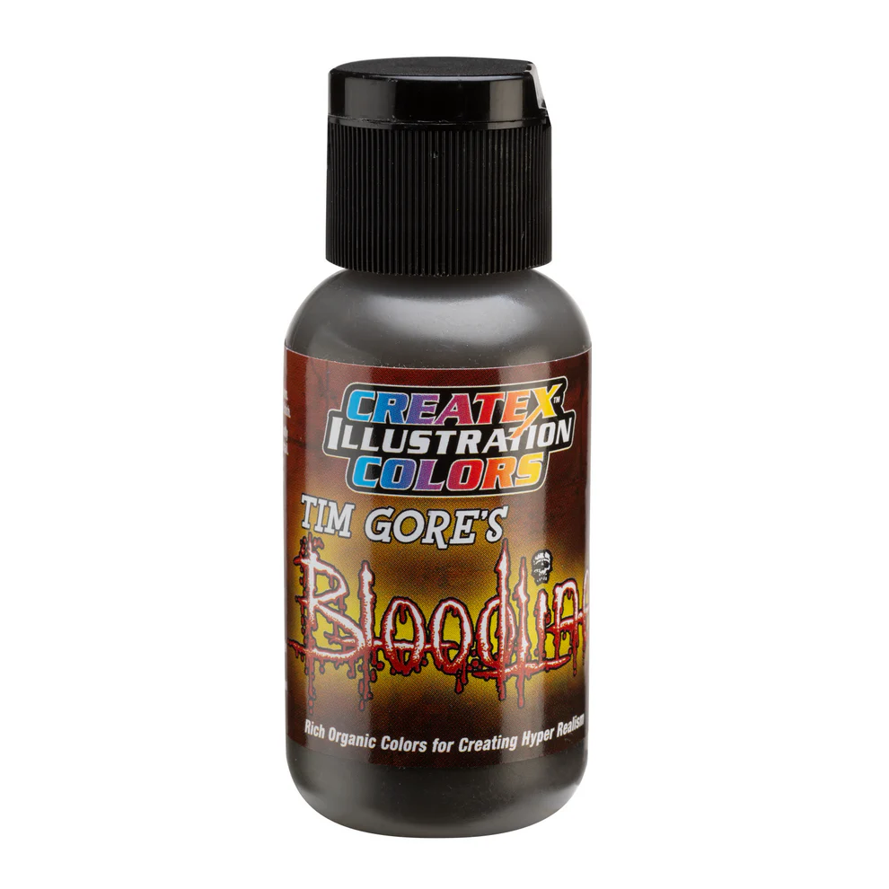 Ilustrační Hnědá airbrush barva CreateX 5047 30 ml – Illustration Diseased Umber Bloodline
