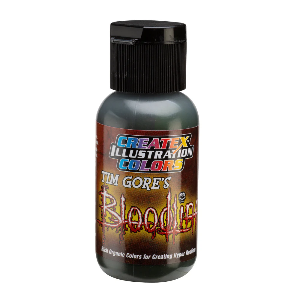 Ilustrační Zelená airbrush barva CreateX 5049 30 ml – Illustration Vile Green Bloodline