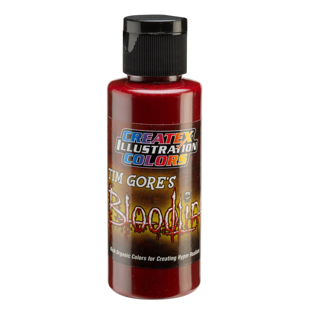 Ilustrační Karmínově červená airbrush barva CreateX 5040 60 ml – Illustration Coagulated Crimson Bloodline