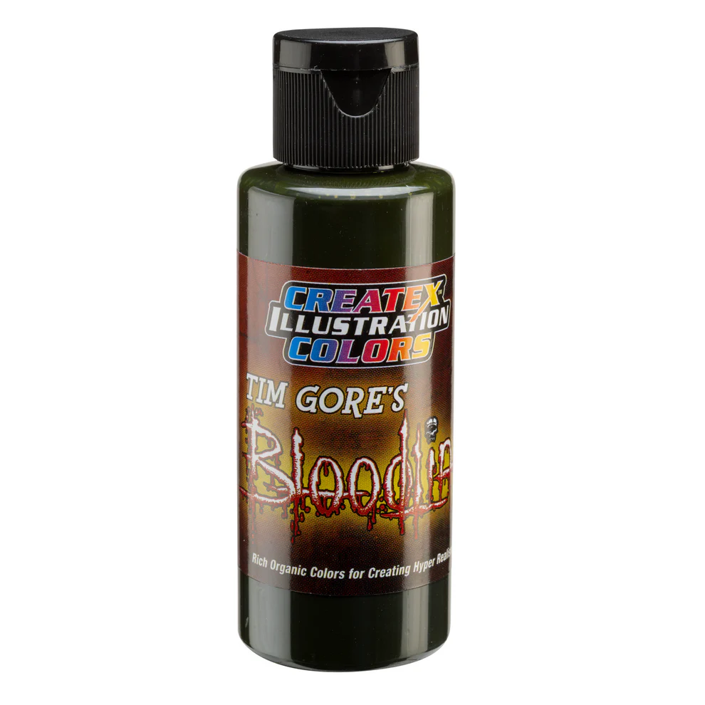 Ilustrační Zelená airbrush barva CreateX 5049 60 ml – Illustration Vile Green Bloodline