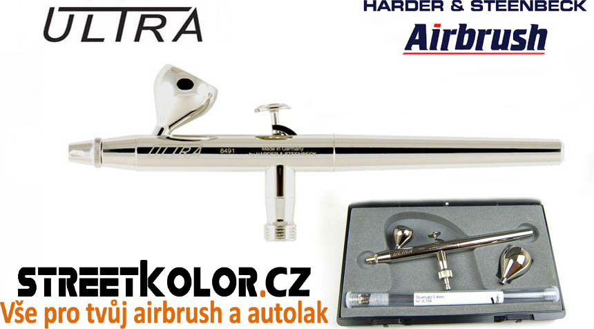 Airbrush stříkací pistole HARDER & STEENBECK ULTRA 2v1 0,2 + 0,4 mm