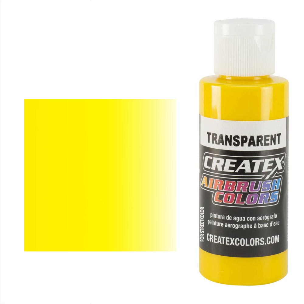CreateX 5114 žlutá transparentní airbrush barva 60ml