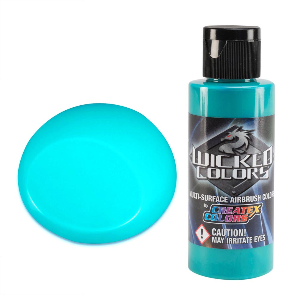 Wicked W019 Fluorescenční tyrkysová airbrush barva 60 ml