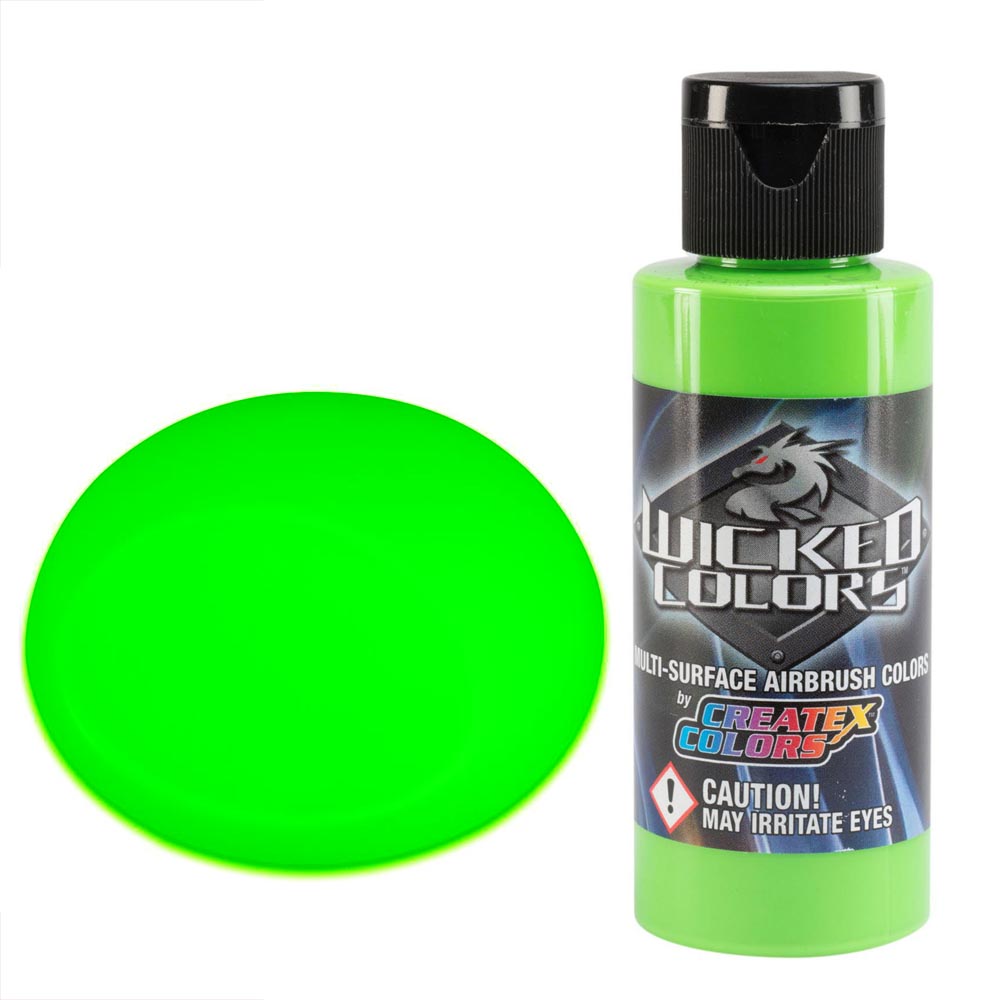 Wicked W023 Fluorescenční zelená airbrush barva 60 ml
