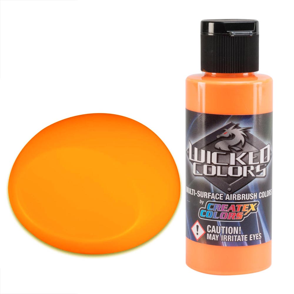 Wicked W025 Fluorescenční Oranžová airbrush barva 60 ml