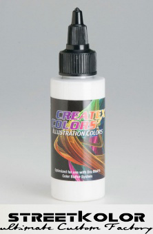 Ilustrační Bílá airbrush barva CreateX 30 ml