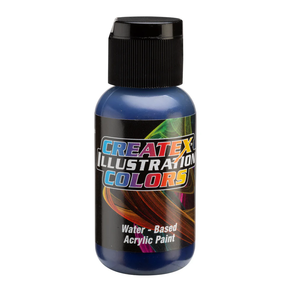 Ilustrační Modrá airbrush barva CreateX 30 ml – 5057 Transparent Blue Violet