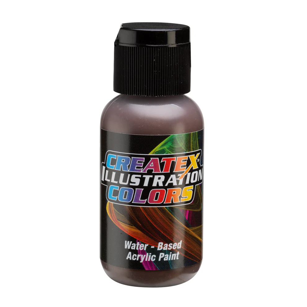 Ilustrační Hnědo-oranžová airbrush barva CreateX 30 ml – 5062 Transparent Burnt Umber