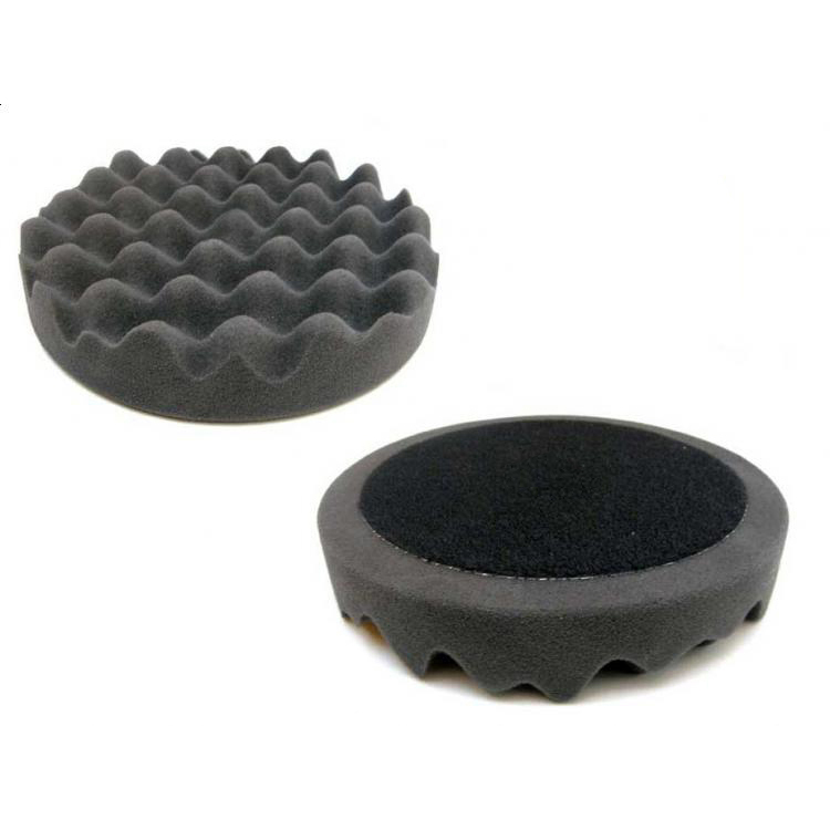 Velcro profilovaný leštící kotouč na suchý zip, ultra měkký, Černý, 150mm