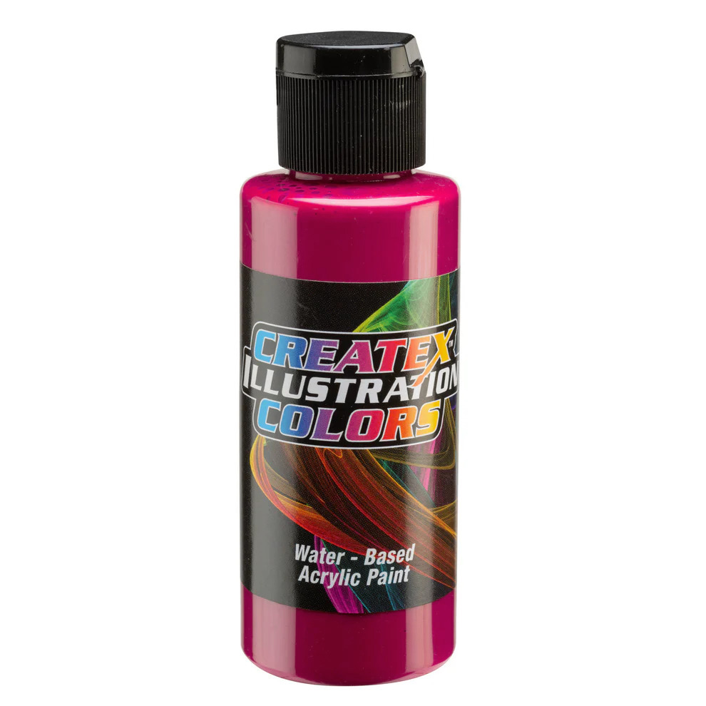 Ilustrační CMYK MAGENTA Purpurová airbrush barva CreateX 60 ml – 5096 CMYK Magenta