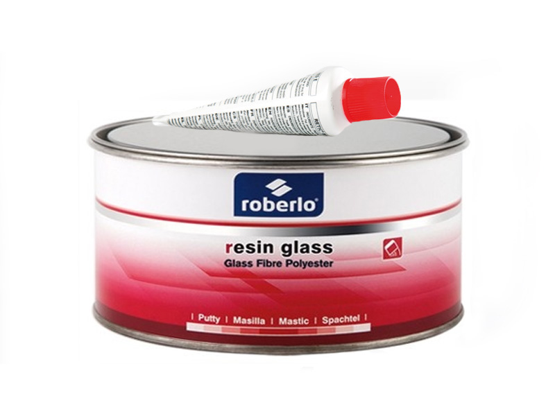 Roberlo RESIN GLASS - Sklolaminátový stěrkový tmel, git, 1,5kg