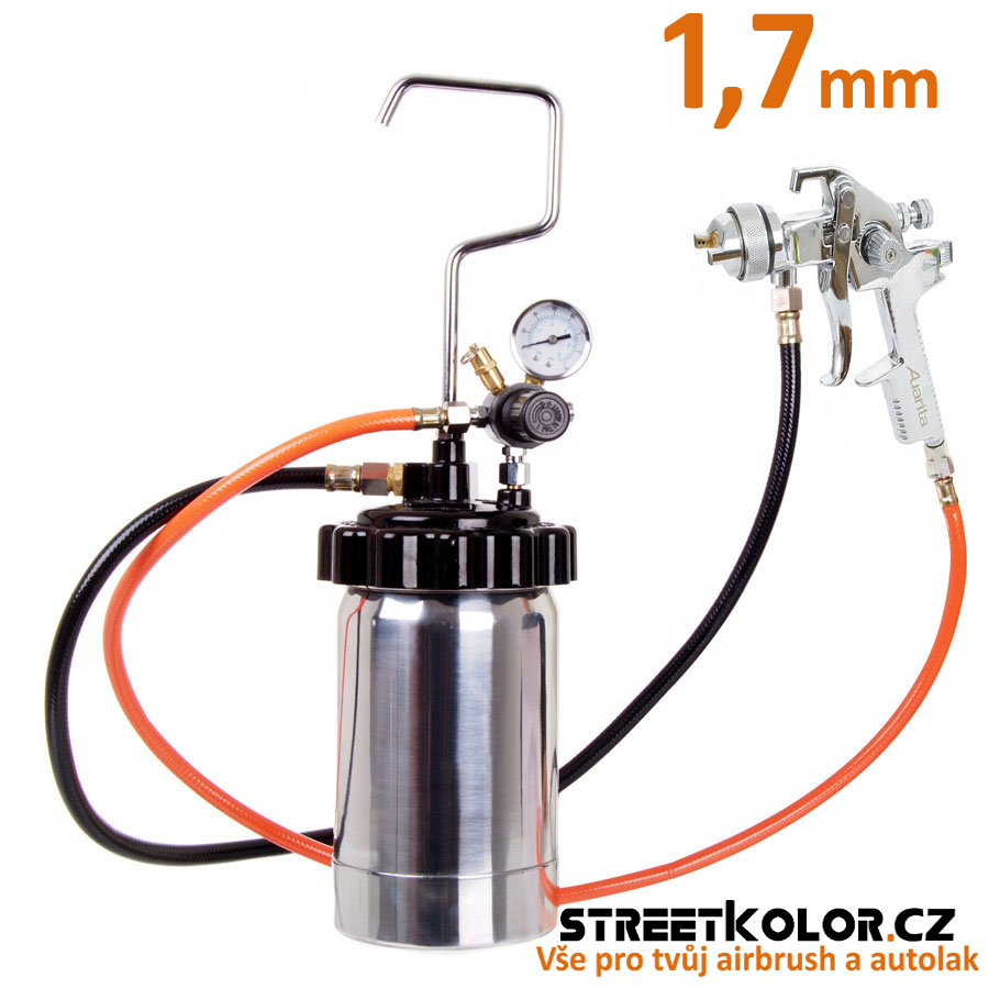 Stříkací pistole 1,7mm se spodní 2l nádobou Auarita PT-2