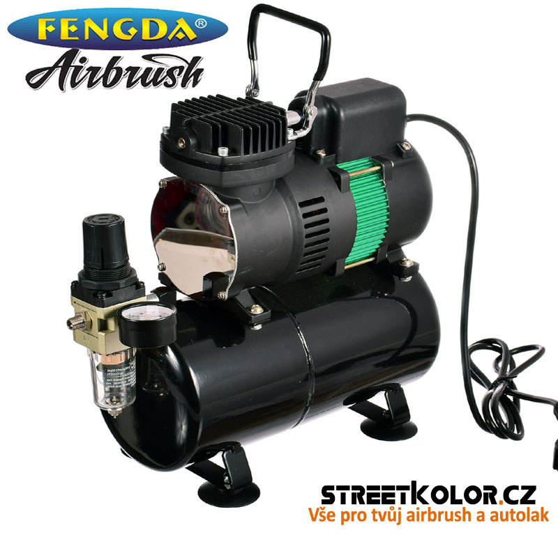 Airbrush kompresor Fengda ® AG-326 se dvěma ventilátory pro maximální chlazení