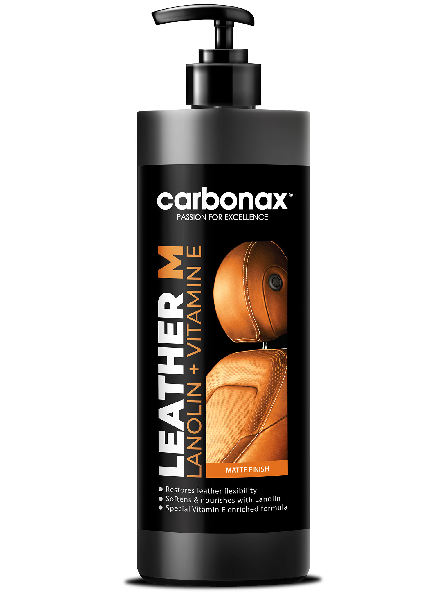CARBONAX® Čistič kůže s kondicionérem a včelím voskem, Matný, 500ml