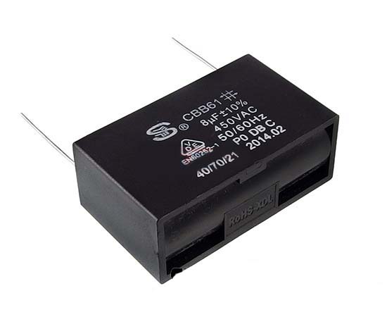 Rozběhový kondenzátor CBB61: 8µF pro kompresory