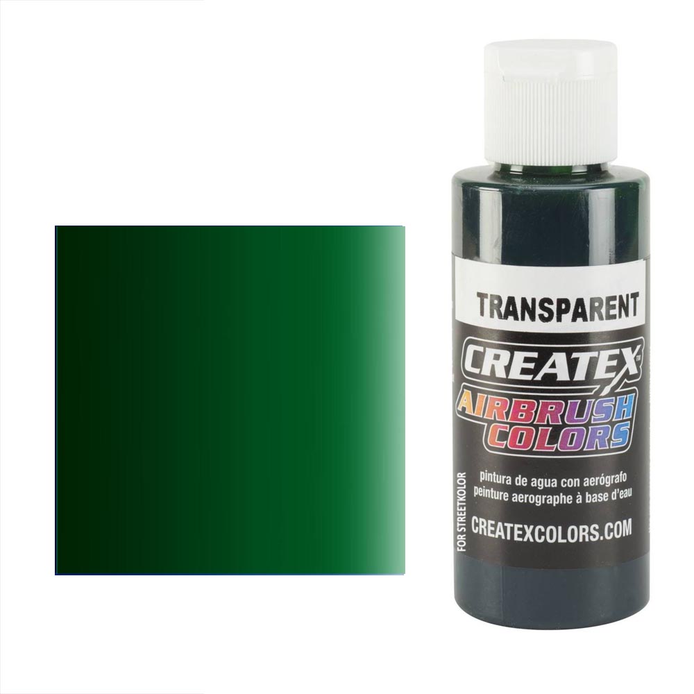 CreateX 5110 tmavá zelená transparentní airbrush barva 60ml