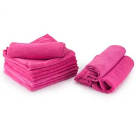 Chemical Guys 4212 ručník z mikrovlákna pro čištění a dekontaminaci laku - 36x38cm, růžová, 3 kusové balení
