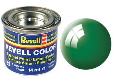 REVELL 61 Smaragdově zelená lesklá syntetická modelářská barva (RAL6029), 14ml