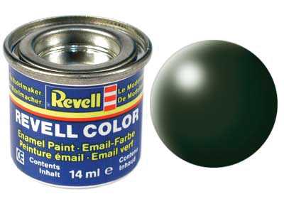 REVELL 363 Tmavě zelená syntetická polomatná modelářská barva (RAL6020), 14ml