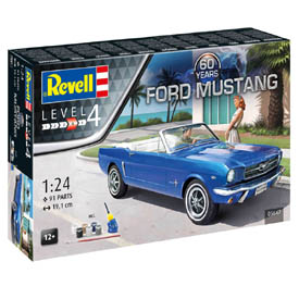 Revell Ford Mustang 60th Anniversary Model kit Auto 1:24, 91 dílů + barvy + lepidlo + štětec