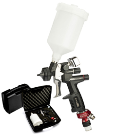 Stříkací pistole ANI BLACK/S H2 systém + TMD2 v kufříku s digitálním manometrem, MODEL CLEAR (pro BEZBARVÝ LAK) 1,3 mm tryska - prémiová italská kvalita