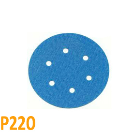 Brusný papír pro excentrickou brusku, P220, Průměr: 125mm, 6 děr, 100ks