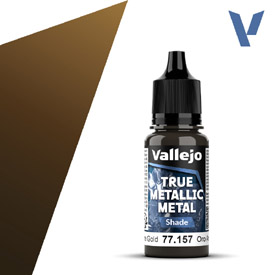 VALLEJO TRUE METALLIC 77.157 Zlatá metalická akrylová airbrush barva 18 ml