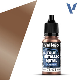 VALLEJO TRUE METALLIC 77.178 Hnědá metalická akrylová airbrush barva 18 ml