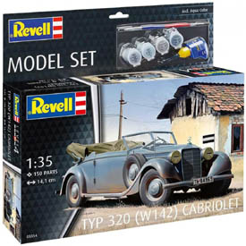 Revell Mercedes Benz TYP 320 (W142) CABRIO Model kit 1:35, 150 dílů + barvy, lepidlo, štětec