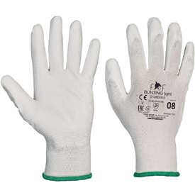 Ochranné pracovní rukavice Fridrich & Fridrich BUNTING LIGHT bílé, velikost 8-M