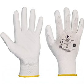 Ochranné pracovní rukavice Fridrich & Fridrich BUNTING LIGHT bílé, velikost 10-XL