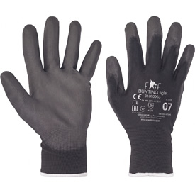 Ochranné pracovní rukavice Fridrich & Fridrich BUNTING LIGHT černé, velikost 7-S