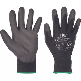 Ochranné pracovní rukavice Fridrich & Fridrich BUNTING LIGHT černé, velikost 8-M