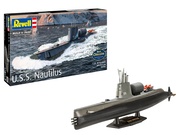 Revell 05184 U.S.S. Nautilus SSN-571 plastikový model ponorky 1:305, 55 dílů