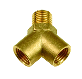 Rozbočovač vzduchu - Y-kus, 2 x vnitřní závit G1/4", 1 x vnější závit G1/4"