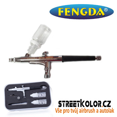 Airbrush pistole FENGDA® BD-141 0,3mm s nasouvacími lahvičkami NEJCENA V ČR