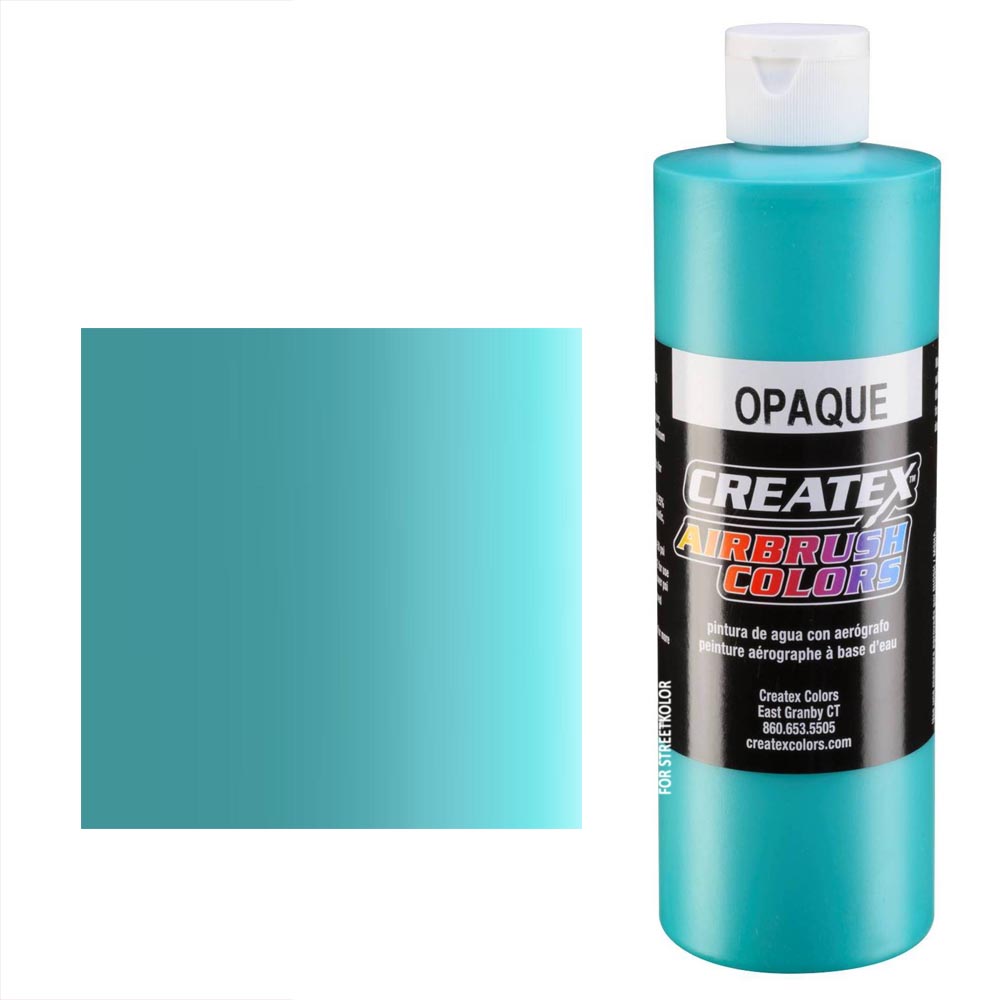 CreateX 5206 Aqua Modrá neprůhledná airbrush barva 480ml