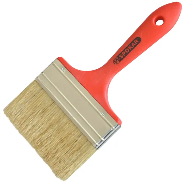 Spokar 81214 štětec plochý 100mm pro ředidlové barvy a laky, lazury, akryl, olejové barvy a barvy na zeď