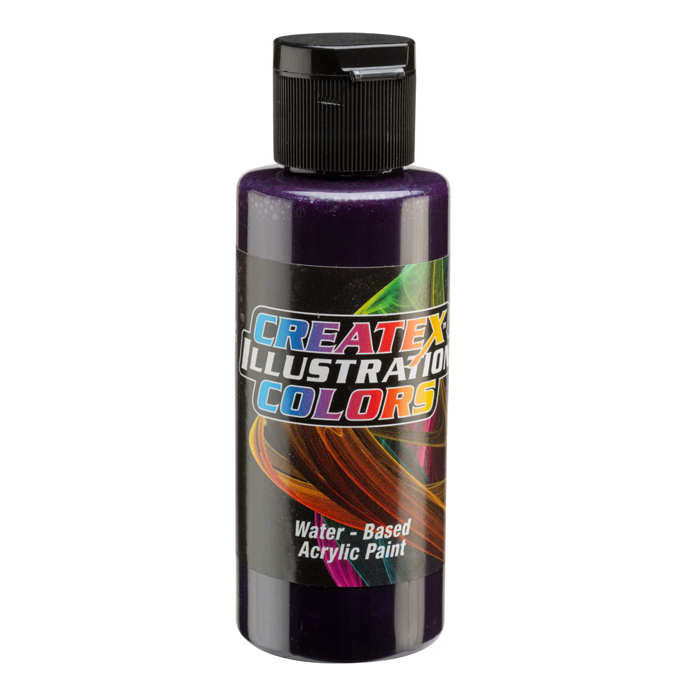 Ilustrační Červeno-fialová airbrush barva CreateX 60 ml – 5056 Transparent Red Violet