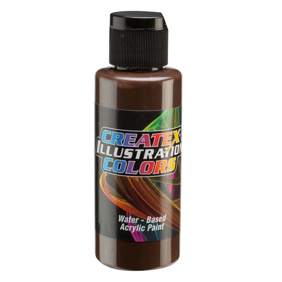 Ilustrační Hnědo-oranžová airbrush barva CreateX 60 ml – 5062 Transparent Burnt Umber
