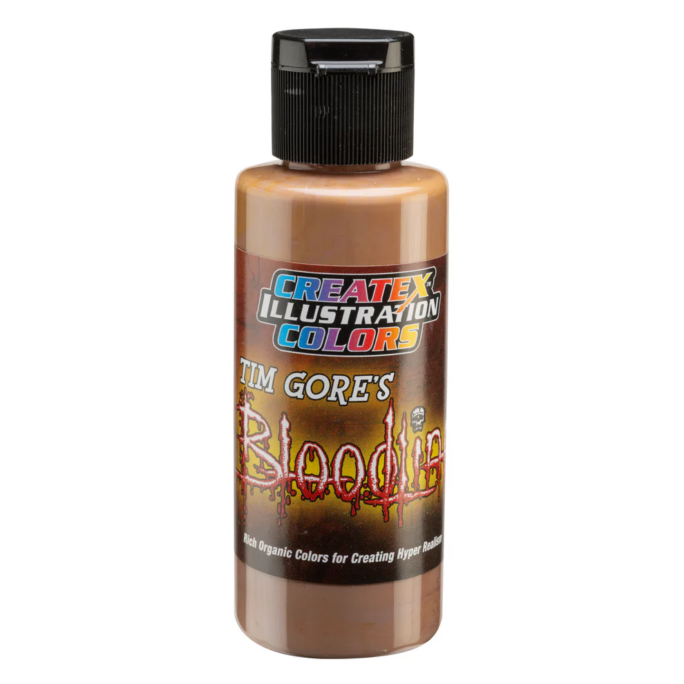 Ilustrační Olivově zlatá tmavá airbrush barva CreateX 60 ml – 5018 Lifeline Deep Olive Gold