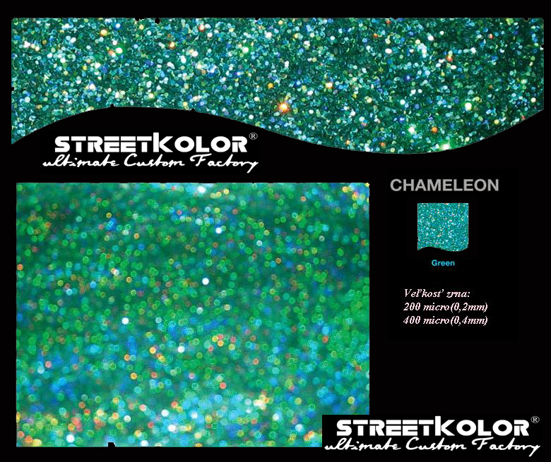 KolorPearl Chameleón Zelený, 100 gramů, 200 mikronů