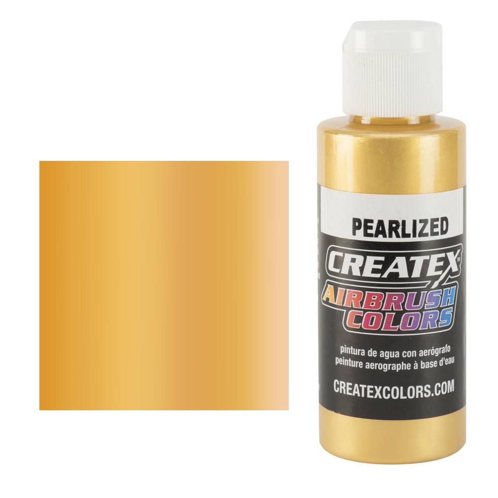 CreateX 5307 Saténově zlatá Perleťová airbrush barva 60ml