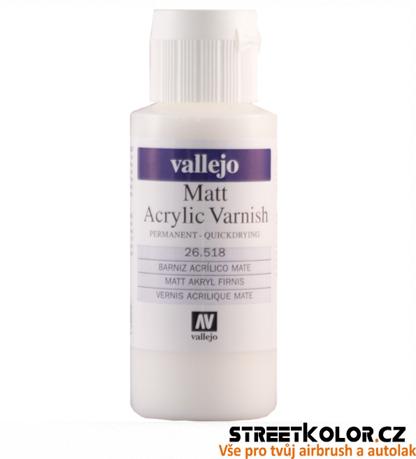 Vallejo 26.518 akrylový matný lak pro airbrush barvy 60 ml