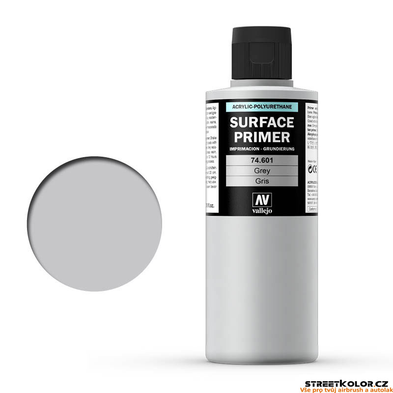 Vallejo 74.601 šedý podklad pro airbrush barvy 200 ml